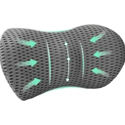 vidaXL Almohada lumbar Espuma Viscoelástica 47,5 x 23 x 12 cm Gris Clearance