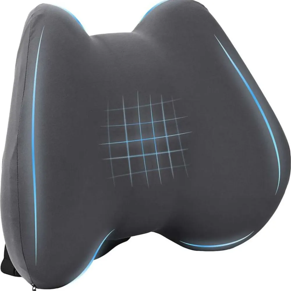 vidaXL Almohada lumbar Espuma Viscoelástica 40 x 32 x 14 cm Gris Sale