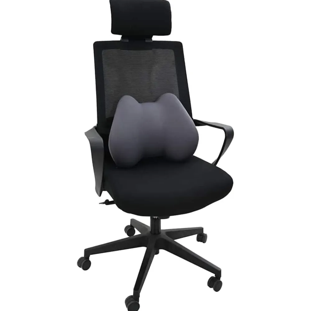 vidaXL Almohada lumbar Espuma Viscoelástica 40 x 32 x 14 cm Gris Sale