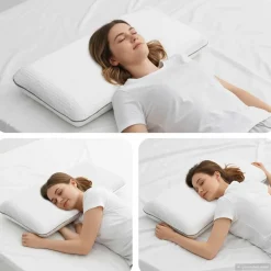 vidaXL Ropa De Casa-Almohada para dormir Liso 80 x 40 x 12 cm Espuma de Gel