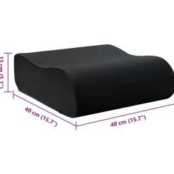 vidaXL Almohada para el asiento Liso 40 x 40 x 13 cm Espuma PU Negro