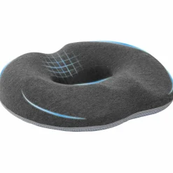 vidaXL Almohada para el asiento 42 x 36,5 x 8 cm Gris oscuro
