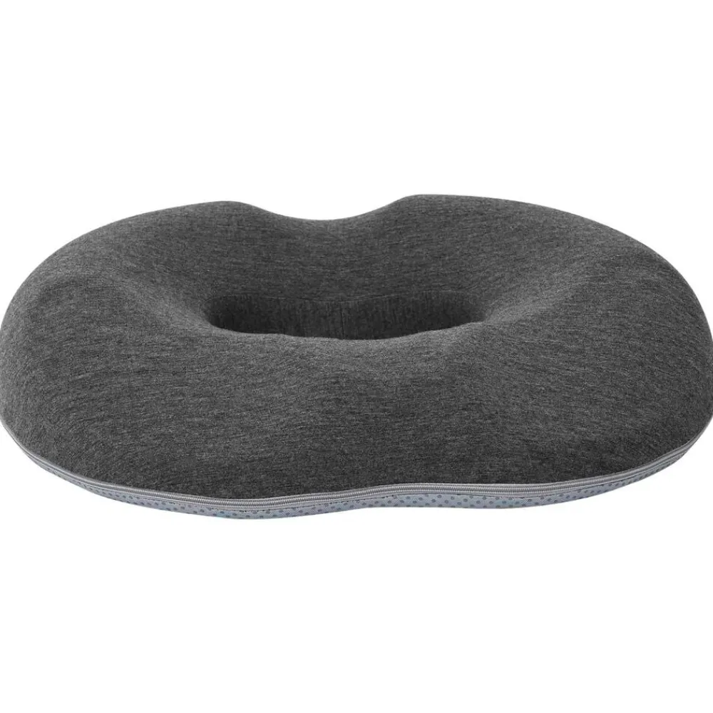 vidaXL Almohada para el asiento 42 x 36,5 x 8 cm Gris oscuro