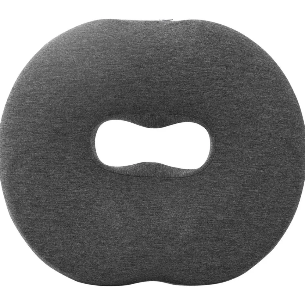 vidaXL Almohada para el asiento 42 x 36,5 x 8 cm Gris oscuro