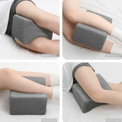 vidaXL Almohada para la rodilla Color sólido 26 x 21,5 x 15 cm Gris Outlet