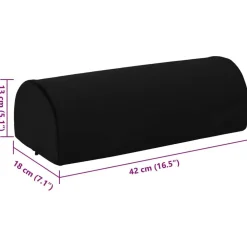 vidaXL Almohadilla para pies Liso 42 x 18 x 13 cm Espuma PU Negro New