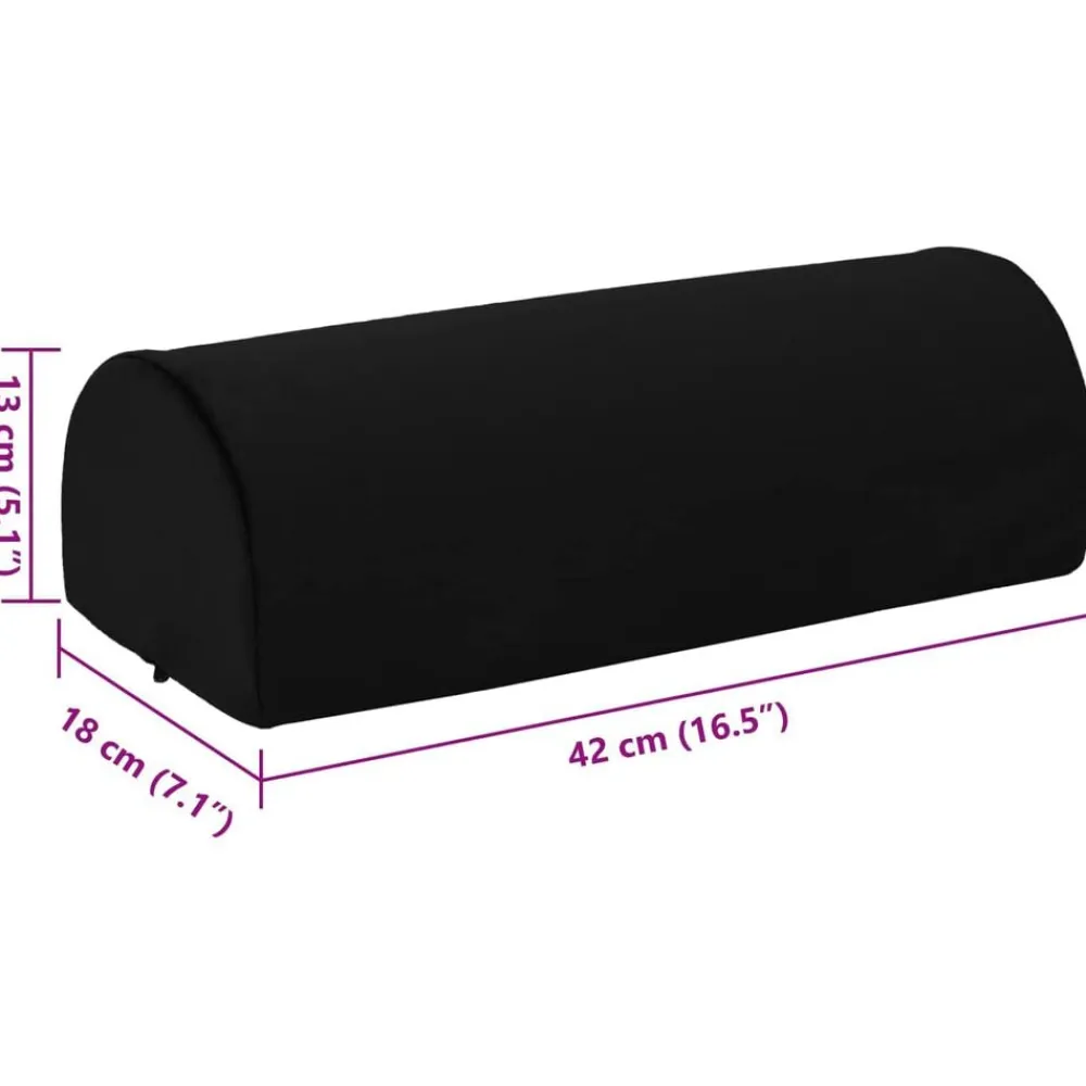 vidaXL Almohadilla para pies Liso 42 x 18 x 13 cm Espuma PU Negro New