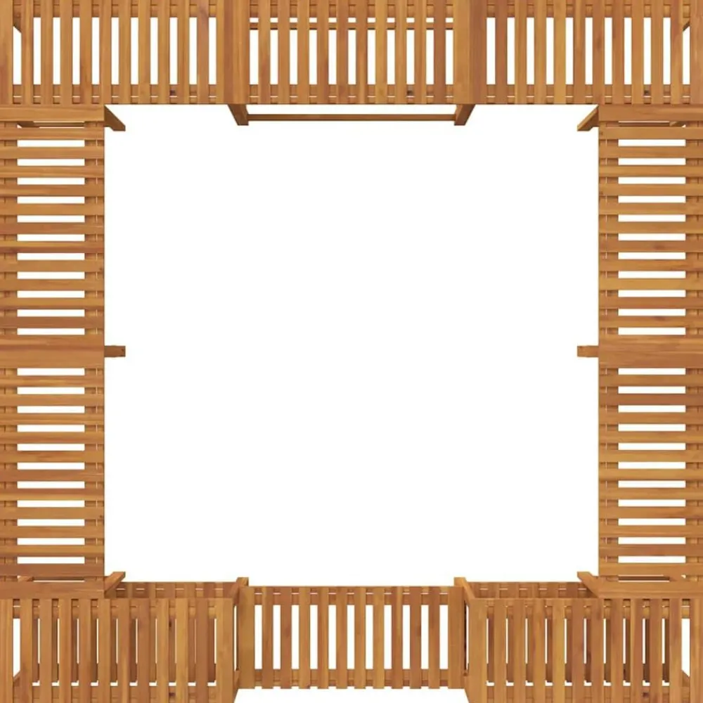 vidaXL Piscina Y Spa-Alrededor de Spa Marrón 230 x 230 cm Madera de Acacia Sólida