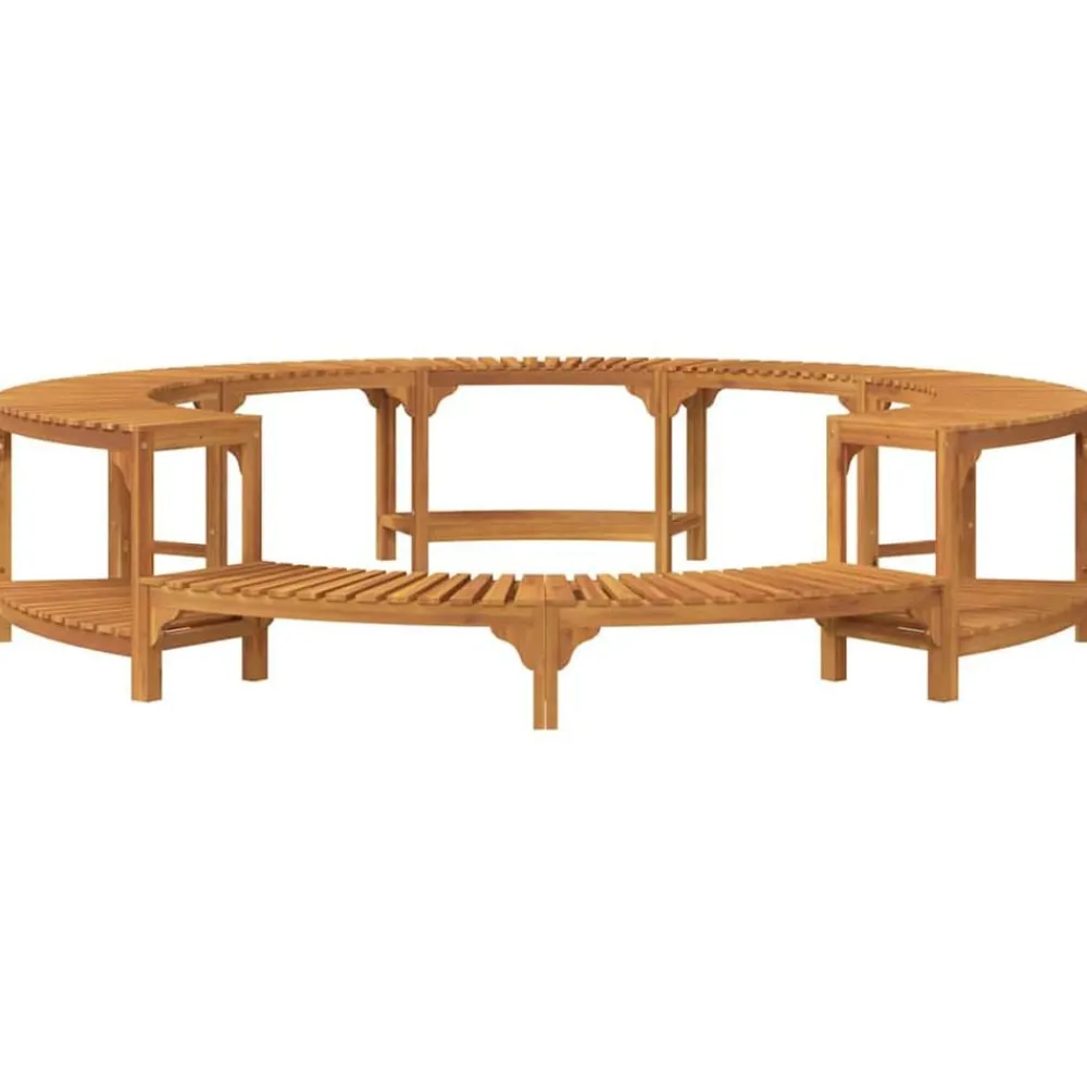 vidaXL Piscina Y Spa-Alrededor de Spa Marrón Ø255 x 55,5 cm Madera de Acacia Sólida