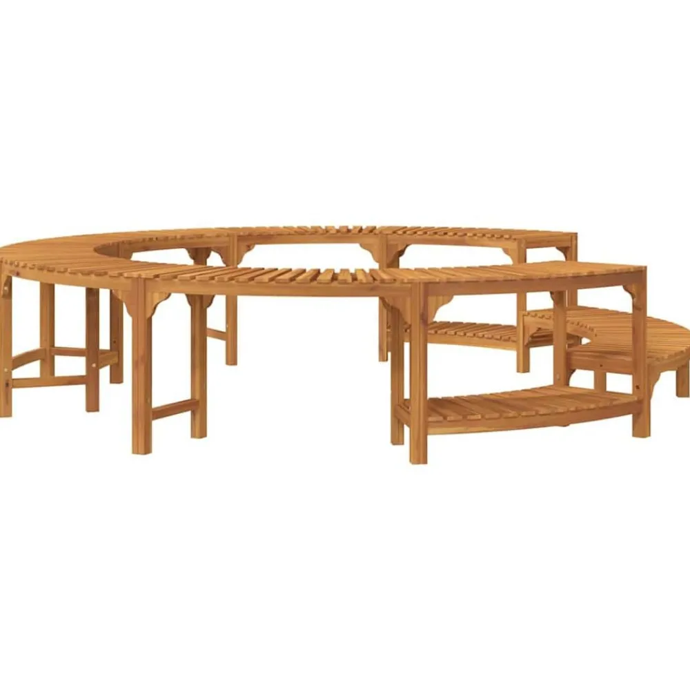 vidaXL Piscina Y Spa-Alrededor de Spa Marrón Ø255 x 55,5 cm Madera de Acacia Sólida