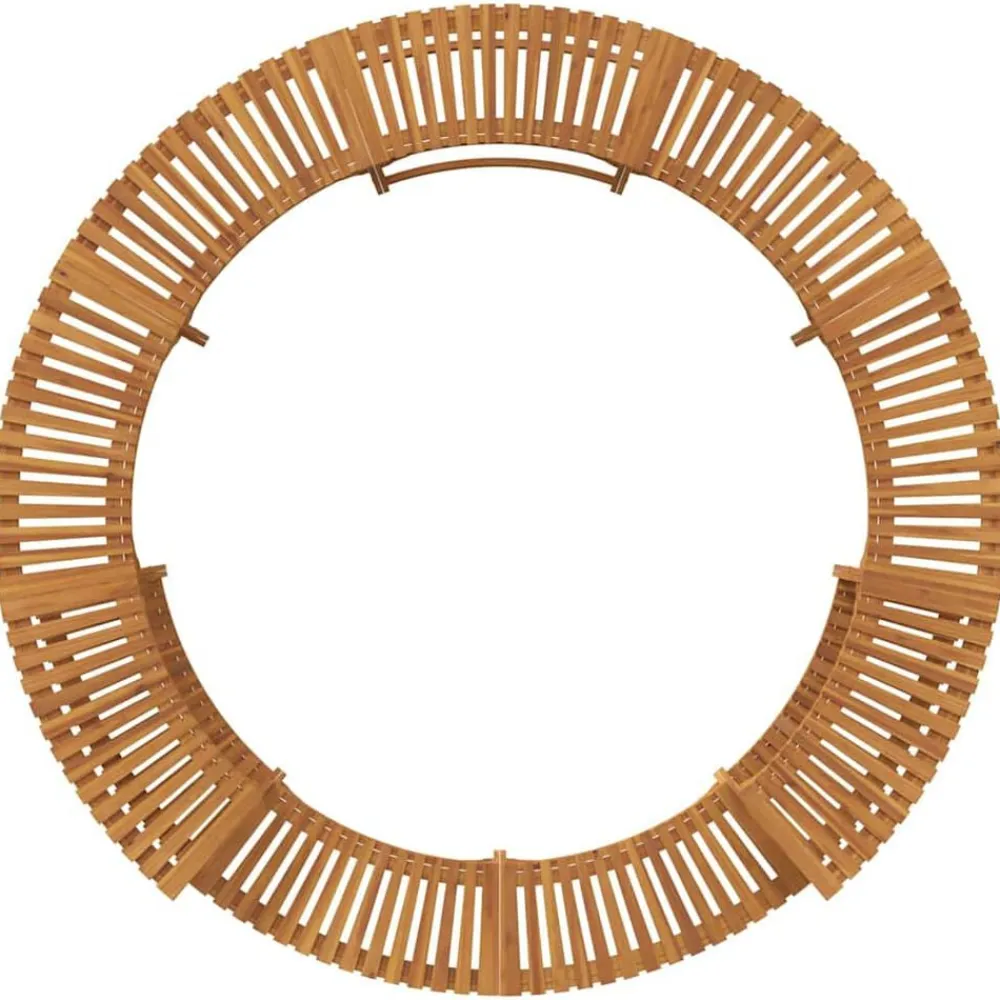 vidaXL Piscina Y Spa-Alrededor de Spa Marrón Ø255 x 55,5 cm Madera de Acacia Sólida