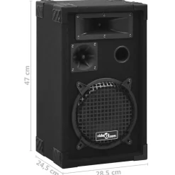 vidaXL Electrónica-Altavoces pasivos escenario profesional hifi 2 uds 800 W negro