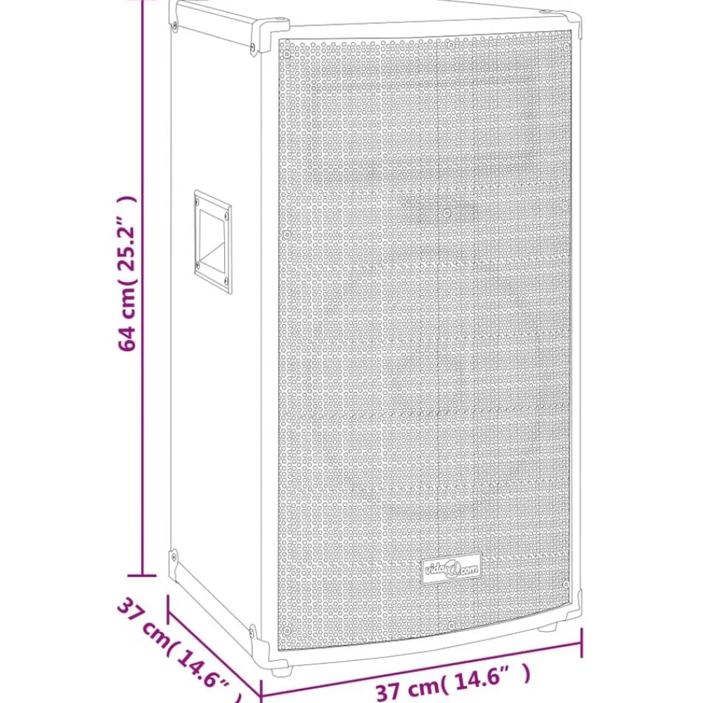 vidaXL Altavoces pasivos escenario profesional hifi 1000 W negro Clearance