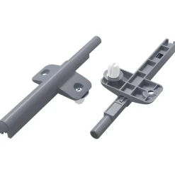 vidaXL Amortiguador de cierre suave 2 pcs Gris 125 x 47 x 15 mm PP