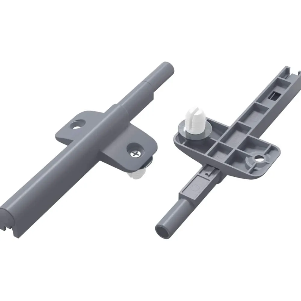 vidaXL Amortiguador de cierre suave 2 pcs Gris 125 x 47 x 15 mm PP