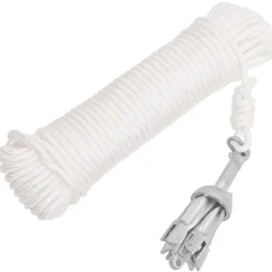 vidaXL Ancla plegable cuerda hierro fundido galvanizado plata 0,7 kg Outlet