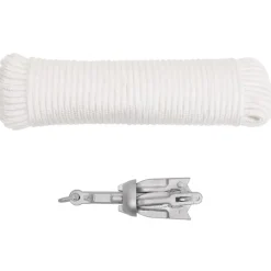 vidaXL Ancla plegable cuerda hierro fundido galvanizado plata 0,7 kg Outlet