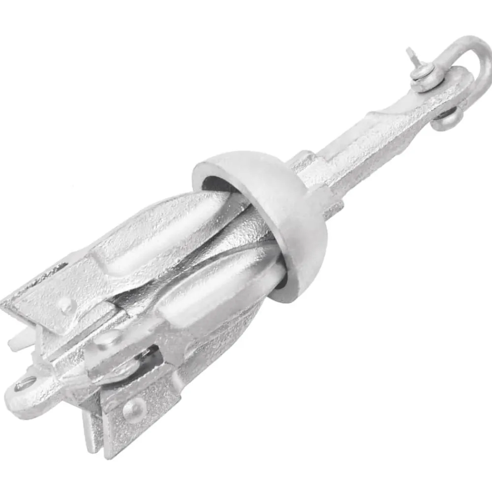 vidaXL Ancla plegable cuerda hierro fundido galvanizado plata 0,7 kg Outlet