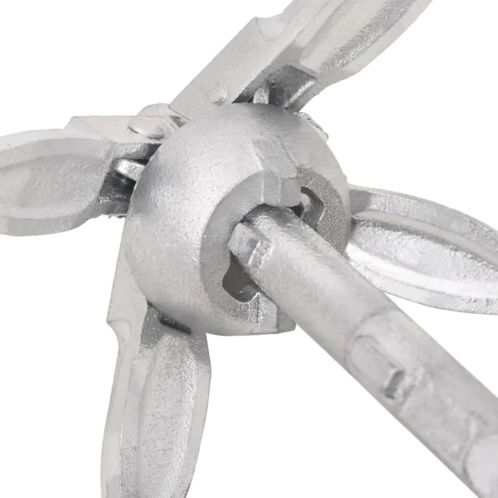 vidaXL Ancla plegable cuerda hierro fundido galvanizado plata 0,7 kg Outlet