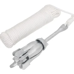 vidaXL Piezas Y Accesorios Para Vehículos-Ancla plegable cuerda hierro fundido galvanizado plata 8 kg