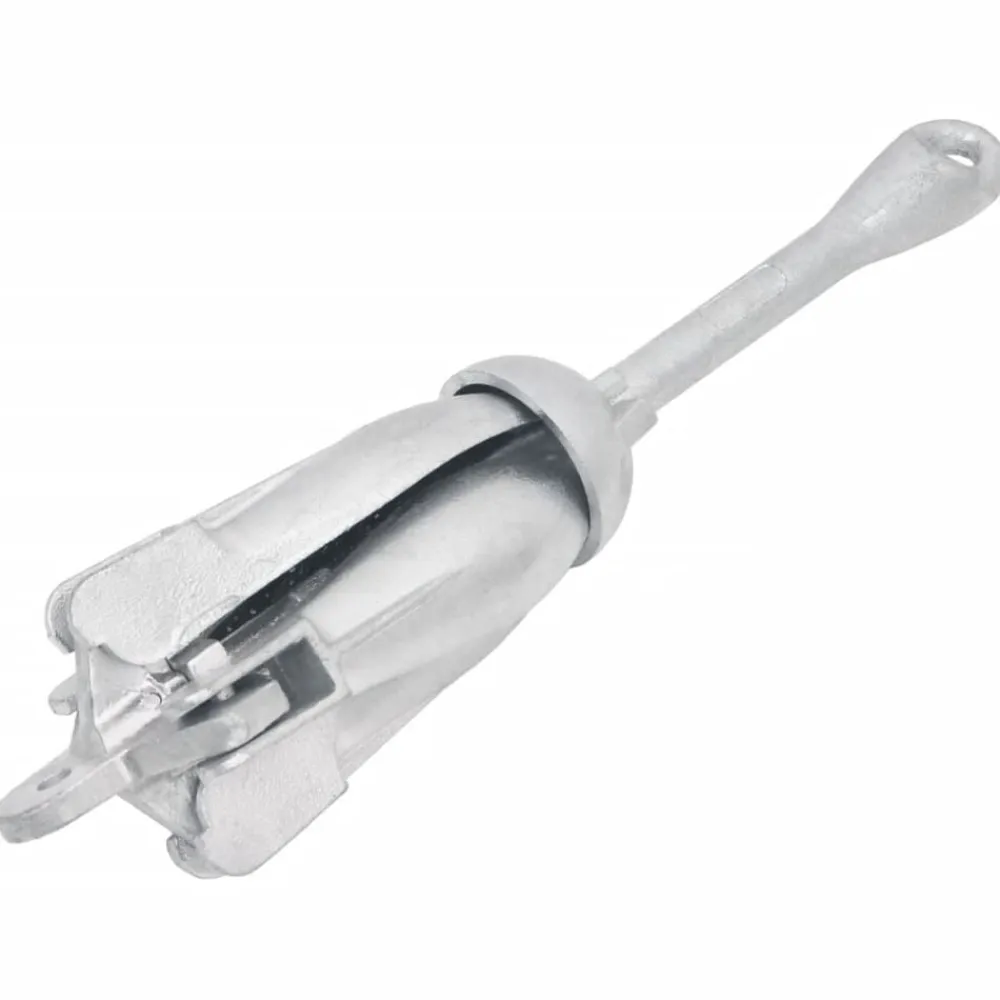 vidaXL Piezas Y Accesorios Para Vehículos-Ancla plegable hierro maleable plateado 1,5 kg