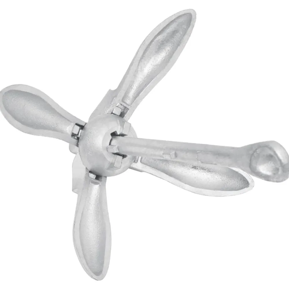 vidaXL Piezas Y Accesorios Para Vehículos-Ancla plegable hierro maleable plateado 6 kg