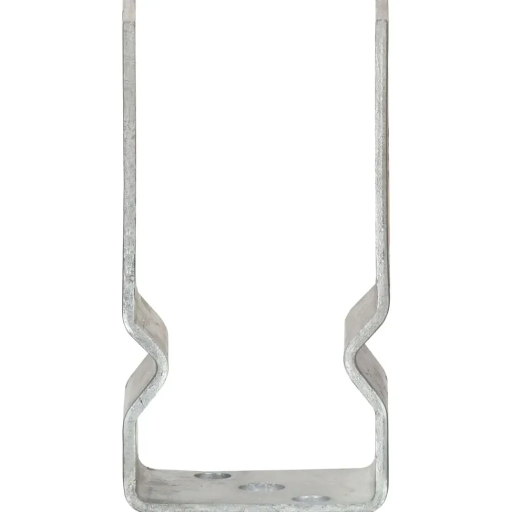 vidaXL Accesorios De Bricolaje-Anclajes de valla 6 uds acero galvanizado plateado 7x6x15 cm