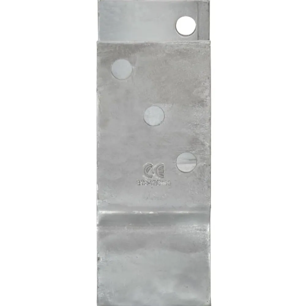 vidaXL Accesorios De Bricolaje-Anclajes de valla 6 uds acero galvanizado plateado 7x6x15 cm
