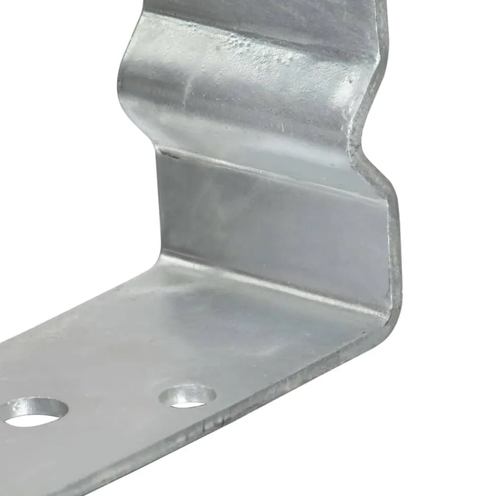 vidaXL Accesorios De Bricolaje-Anclajes de valla 6 uds acero galvanizado plateado 7x6x15 cm