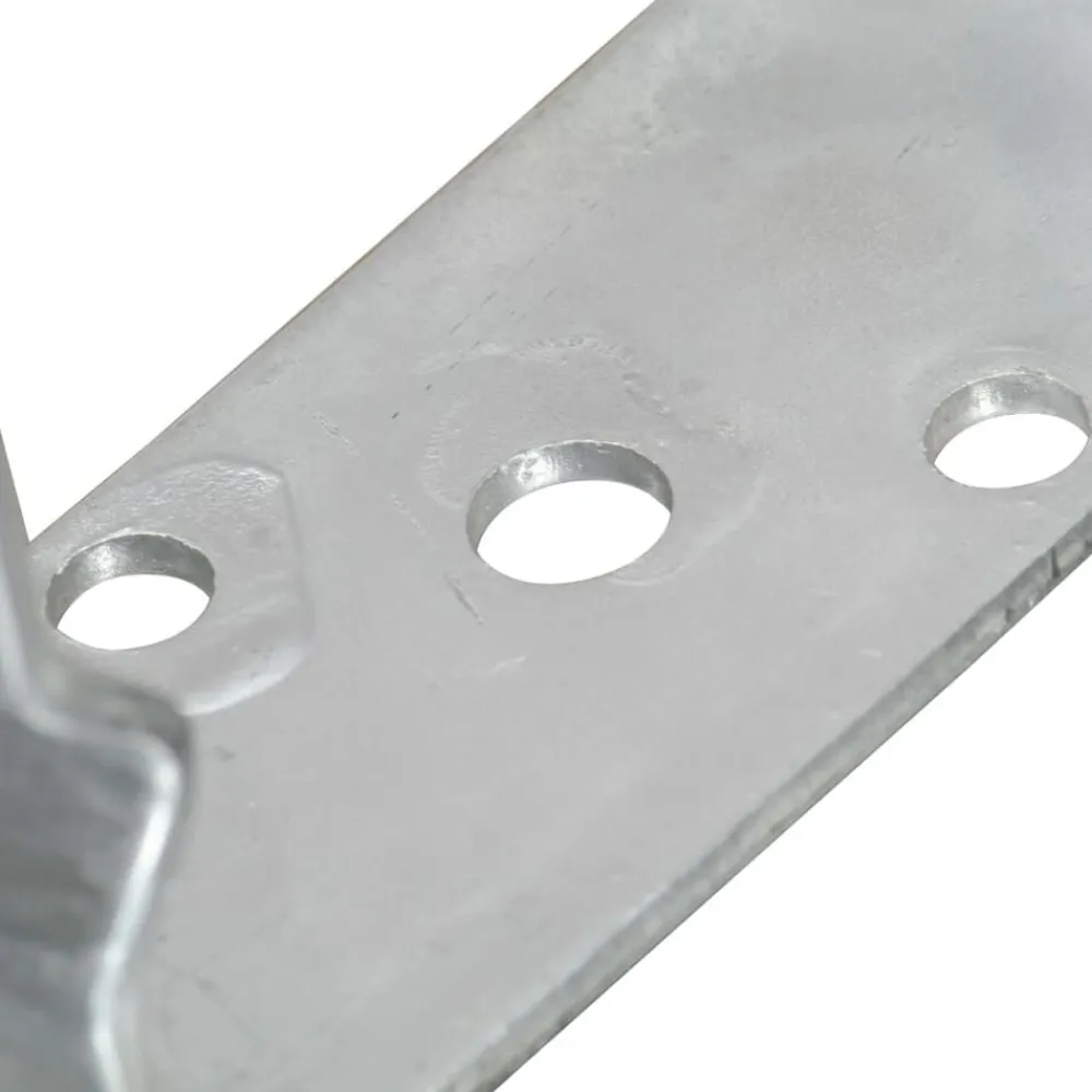 vidaXL Accesorios De Bricolaje-Anclajes de valla 6 uds acero galvanizado plateado 7x6x15 cm