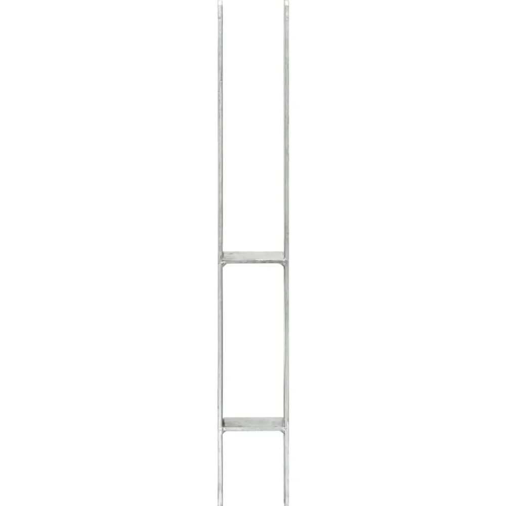 vidaXL Accesorios De Bricolaje-Anclajes de valla 6 uds acero galvanizado plateado 7x6x60 cm