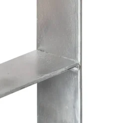 vidaXL Accesorios De Bricolaje-Anclajes de valla 6 uds acero galvanizado plateado 7x6x60 cm