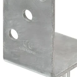 vidaXL Accesorios De Bricolaje-Anclajes de valla 6 uds acero galvanizado plateado 8x6x30 cm