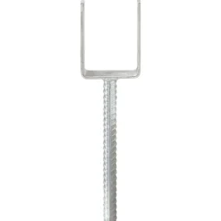 vidaXL Accesorios De Bricolaje-Anclajes de valla 6 uds acero galvanizado plateado 7x6x30 cm