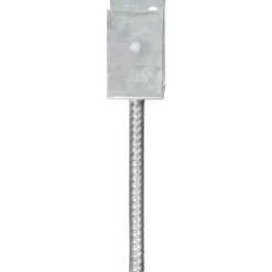 vidaXL Accesorios De Bricolaje-Anclajes de valla 6 uds acero galvanizado plateado 7x6x30 cm