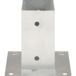 vidaXL Vallas De Jardín-Anclajes para postes 4 unidades metal galvanizados 71 mm