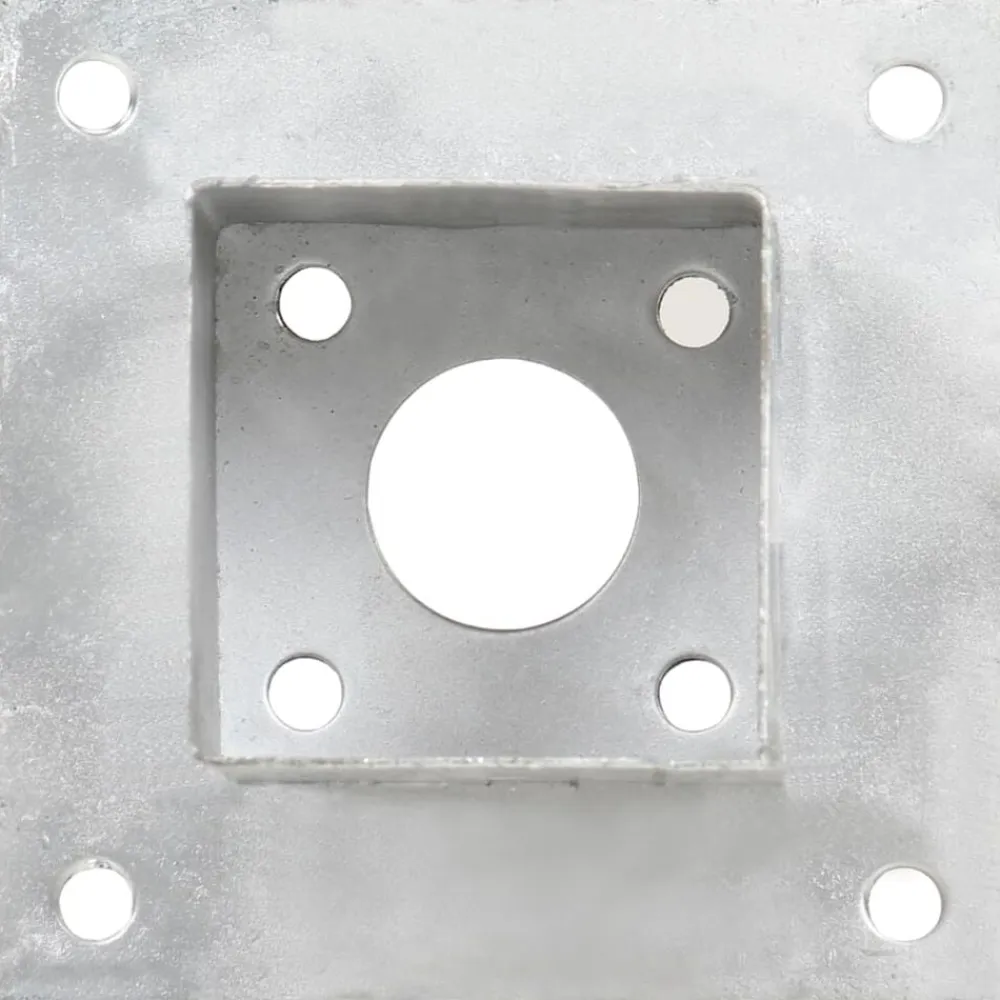 vidaXL Vallas De Jardín-Anclajes para postes 4 unidades metal galvanizados 71 mm
