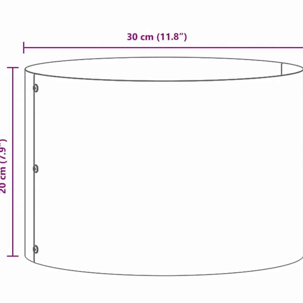 vidaXL Jardín-Anillo para maceta 30 x 30 x 20 cm Acero laminado en frío