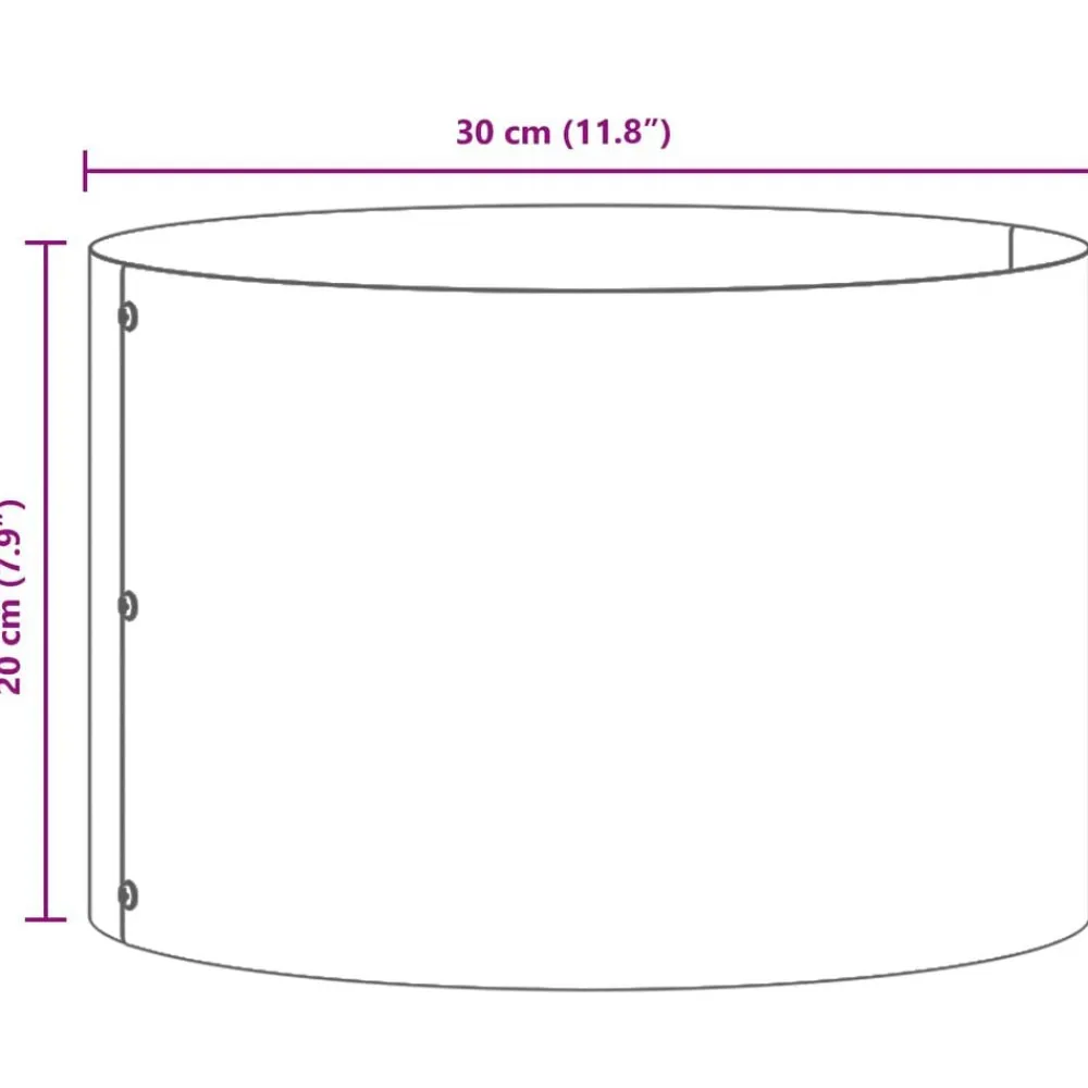 vidaXL Anillo para maceta Marrón 30 x 30 x 20 cm Acero autopatinable Acero oxidado Hot