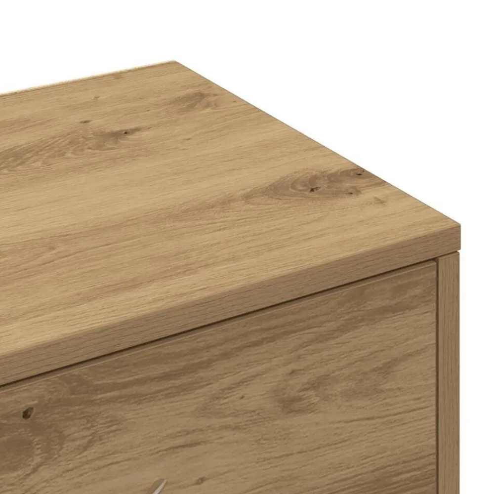 vidaXL Aparador 6 cajones contrachapada color 50x34x96 cm Roble artisan Outlet