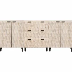 vidaXL Armarios Y Almacenamiento-Aparador 3 pcs Acabado de Lavado 180 x 33 x 75 cm