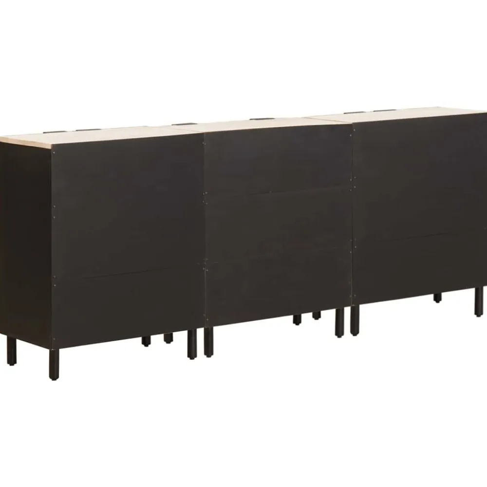 vidaXL Armarios Y Almacenamiento-Aparador 3 pcs Acabado de Lavado 180 x 33 x 75 cm