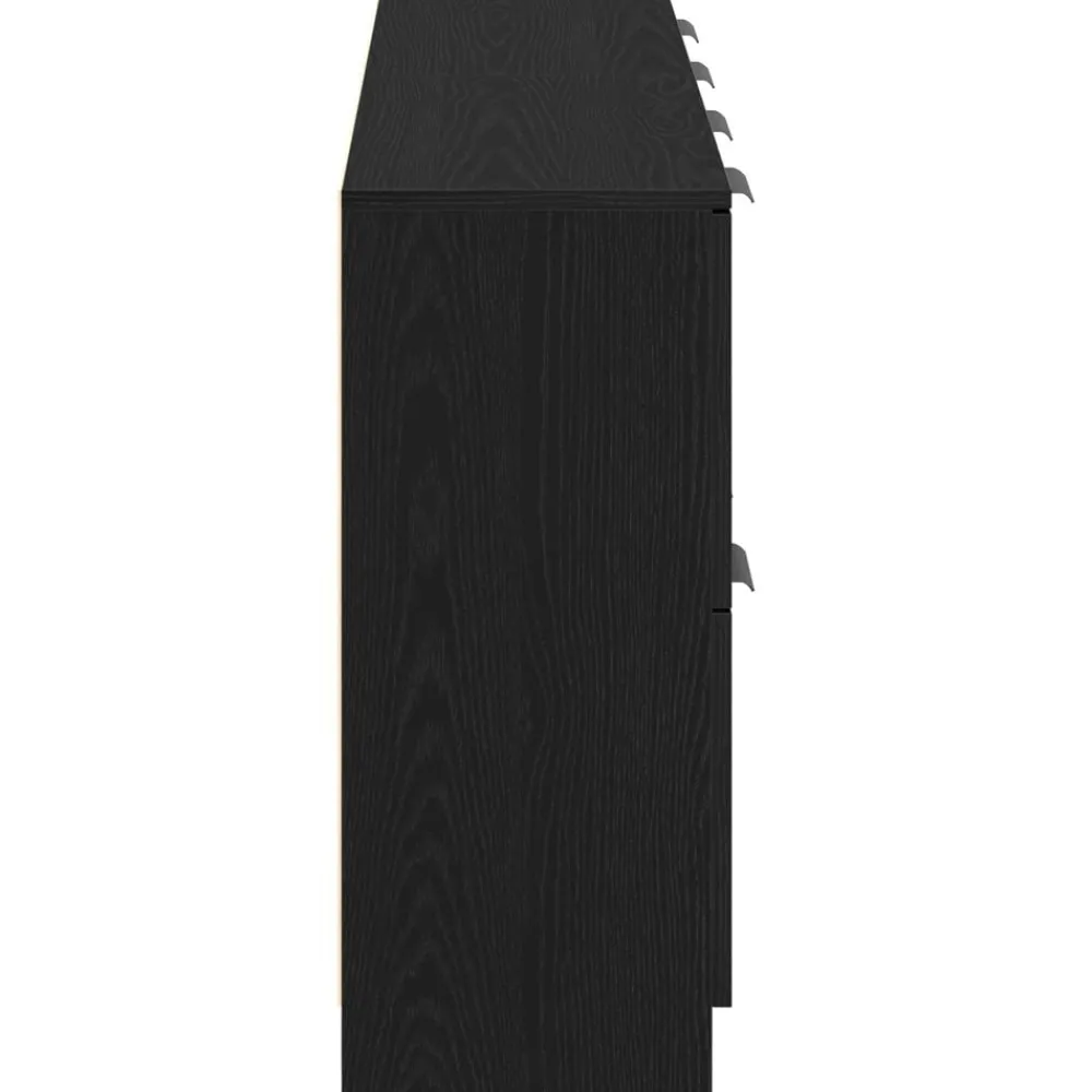 vidaXL Aparador 2 pcs 60 x 30 x 70 cm Madera de ingeniería Roble negro New
