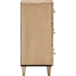 vidaXL Aparador 2 piezas madera maciza de mango 60x33x75 cm Online