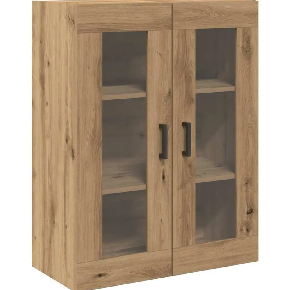vidaXL Aparador alto 2 pcs Roble artesanal Madera de ingeniería Roble artisan Clearance