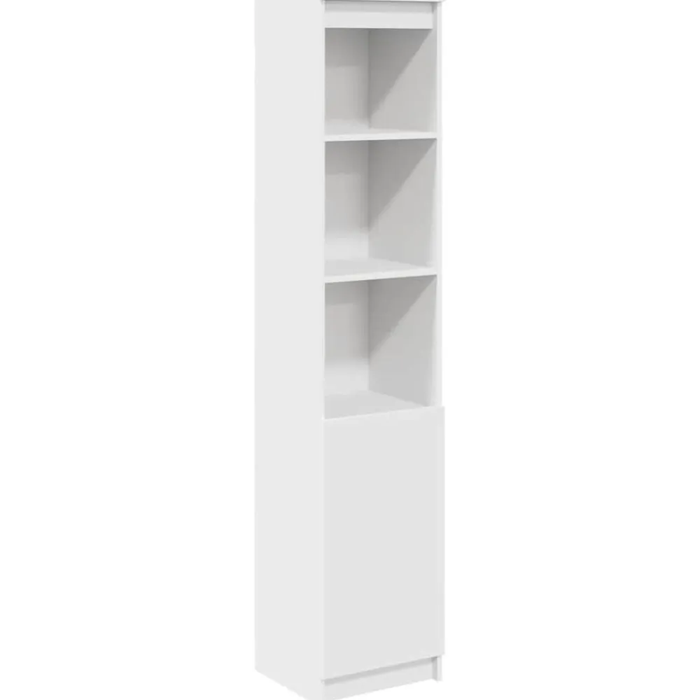 vidaXL Aparador alto 37,5x35x180 cm madera de ingeniería Blanco Discount