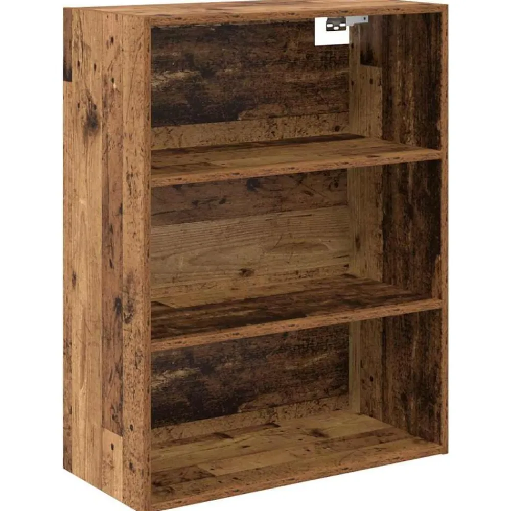 vidaXL Aparador alto con cajón Madera vieja 69,5 x 34 x 180 cm Madera envejecida New