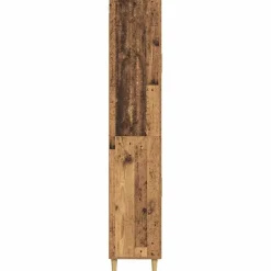 vidaXL Aparador alto con cajón 69,5 x 34 x 180 cm Madera envejecida Best
