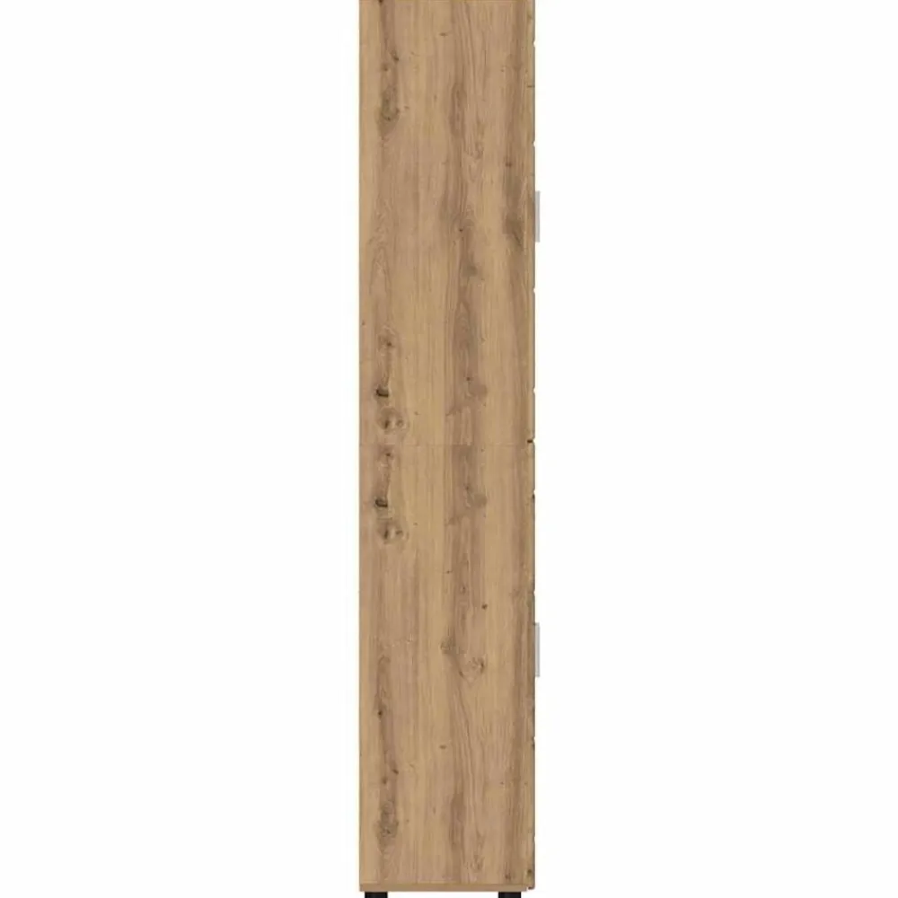 vidaXL Conjuntos De Muebles-Aparador alto FLORIN Roble artesanal 60 x 35 x 182 cm