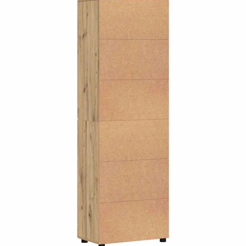 vidaXL Conjuntos De Muebles-Aparador alto FLORIN Roble artesanal 60 x 35 x 182 cm